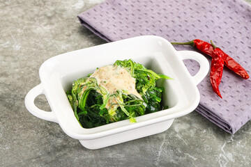 Japanese traditional chuka salad with sesame