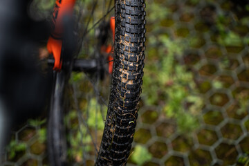 protector of bicycle wheels after a walk