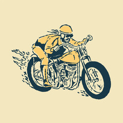 Obraz premium man riding a motorbike