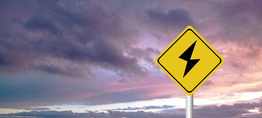 Hurricane Idalia warning sign against a powerful stormy background with copy space. Dirty and angled sign with cyclonic winds add to the drama.hurricane season sign on cloudy background