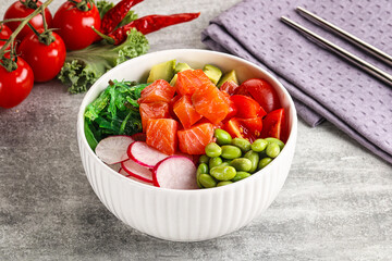 Hawaian cuisine - Poke with salmon