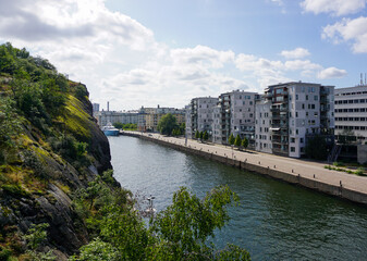 Fototapeta premium A canal through the city