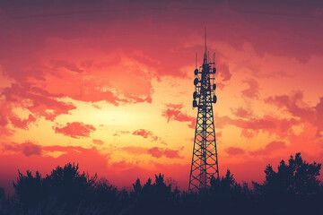 Fototapeta premium World telecommunication day background design