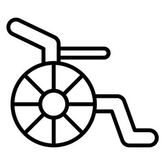 Wheelchair Vector Icon Style