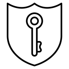 Security Key Vector Icon Style
