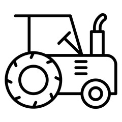 Tractor Vector Icon Style