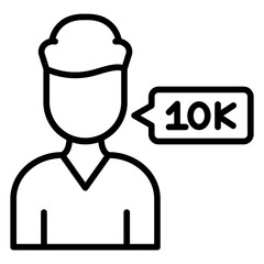 Macro influencer Vector Icon Style