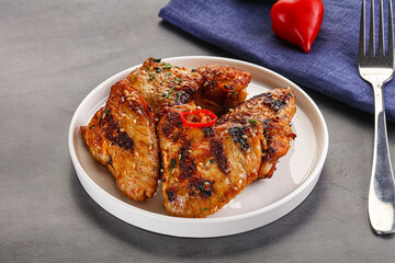 Buffalo grilled chicken wings barbecue