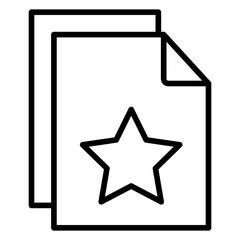 Favourite File Vector Icon Style