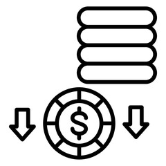 Depreciation Vector Icon Style