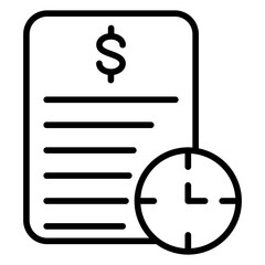 Long Term Debt Vector Icon Style