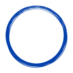 Navy blue circle line hand drawn