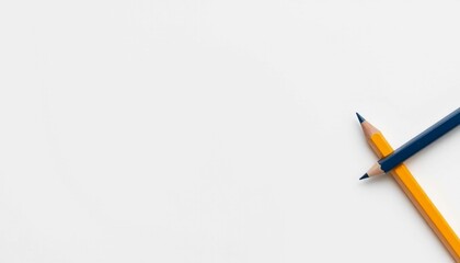 Banner Poster Featuring Two Pencils on White Background"