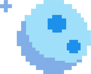 Fototapeta premium pixel style planet