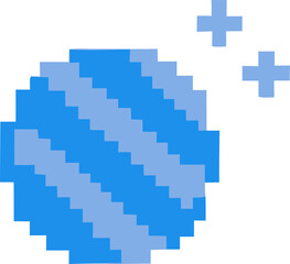 Fototapeta premium pixel style planet