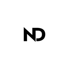  Letter ND logo isolated on white background