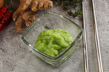Green organic asian Wasabi seasoning