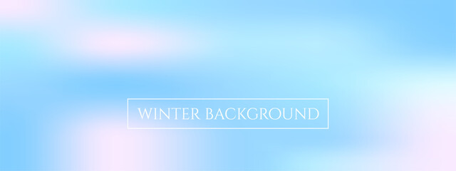 Obraz premium Gradient Pastel Winter Background. Cold fluid wave design. Abstract vector illustration. Holiday season Mesh backdrop. Blue, purple and pink colors.