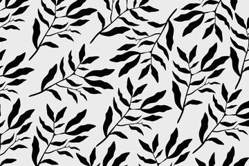 Seamless botanical floral pattern. pattern of a leaf designed simply, design for fashion, fabric, textile and wallpaper. vector floral pattern