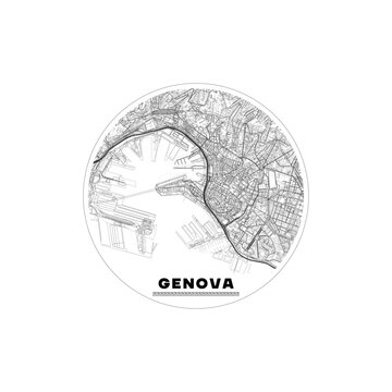 vector map of the city of genova