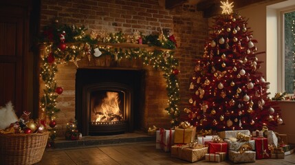 The Cozy Christmas Tree Scene