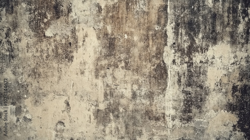 Poster Abstract texture of aged and weathered concrete wall suitable for background use