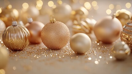 The Golden Christmas Ornament Collection
