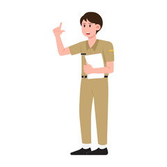 Teacher & Government Employes Men Holding Paper