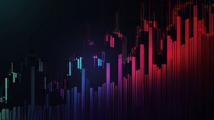 Stock market and forex trading candlestick chart illustrating financial investment concepts in the ECN digital economy