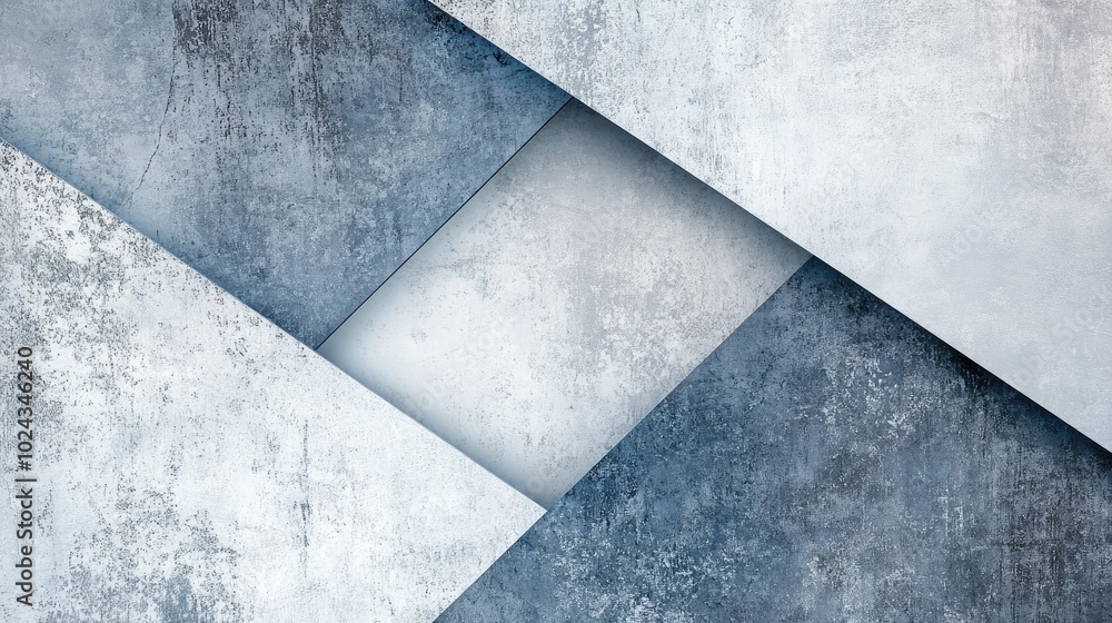 Aufkleber Abstract painting with overlapping gray and white layers Modern wallpaper design element featuring empty space for images or text