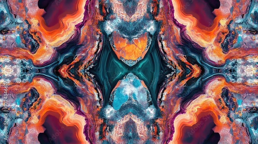 Aufkleber abstract fantasy marble illustration featuring a digital art technique with ethnic style and modern 