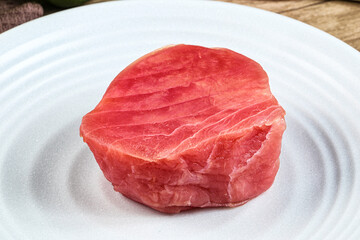 Raw fresh Tuna fush steak