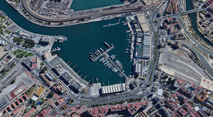 Valencia Port Aerial View, Mediterranean Hub in Spain