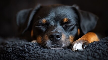 A dog sleeping