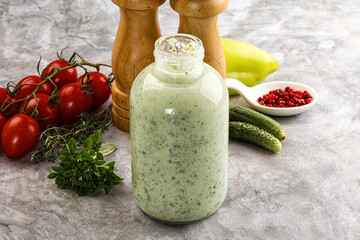 Fresh dietary detox cucumber smoothie
