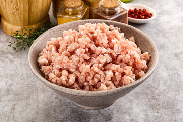 Homemade Raw pork minced meat
