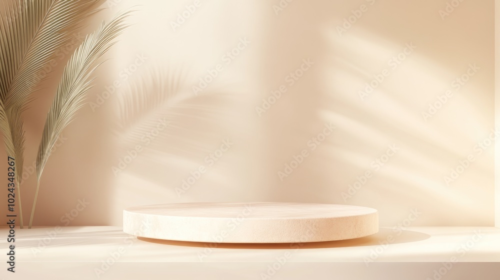 Aufkleber 3d rendered abstract podium platform designed for product presentation and advertising minimalistic 