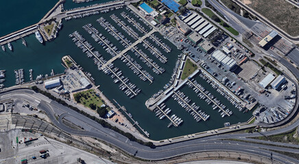 Valencia Port Aerial View, Mediterranean Hub in Spain