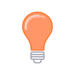 Light bulb color icon. Vector illustration.