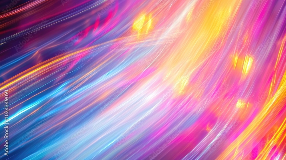 Poster colorful lines with abstract motion blur