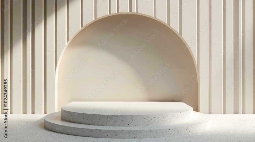 Aufkleber Abstract background featuring a geometric shape podium designed for product display 3D rendering