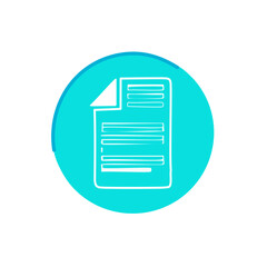Document icon. Paper page sign. Flat design style.