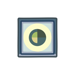 Dvd player icon in flat color style. Video player technology entertainment