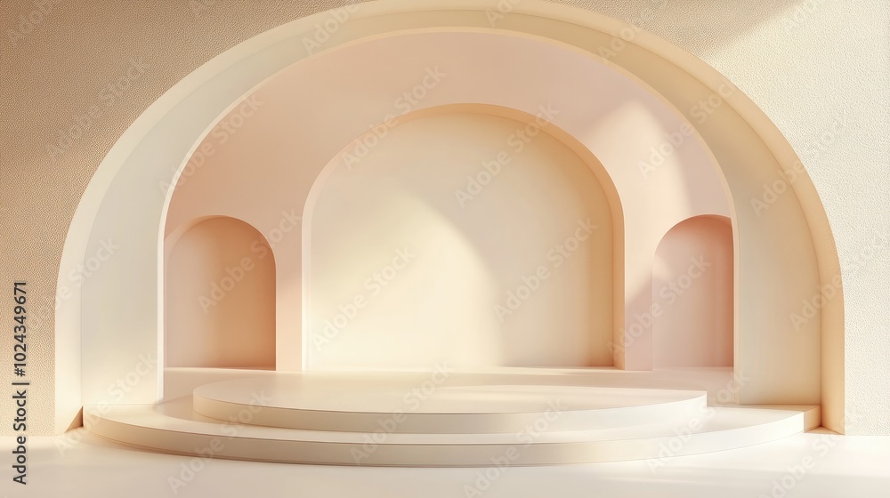 Aufkleber Abstract backdrop for product showcase 3D rendering