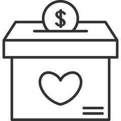 Donation Line Icon