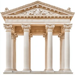 Obraz premium A classical architectural structure featuring columns and intricate detailing.
