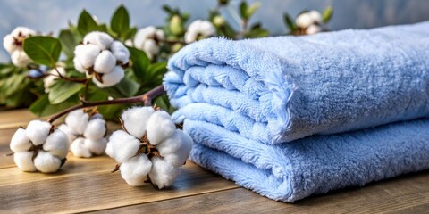 towels and flowers