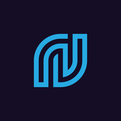 Creative logo design letter N
