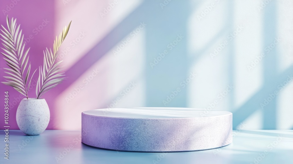 Poster 3d rendered abstract podium platform designed for product presentation and advertising minimalistic 