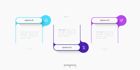 Vector Infographic label design template with icons and 3 options or steps. Can be used for process diagram, presentations, workflow layout, banner, flow chart, info graph.